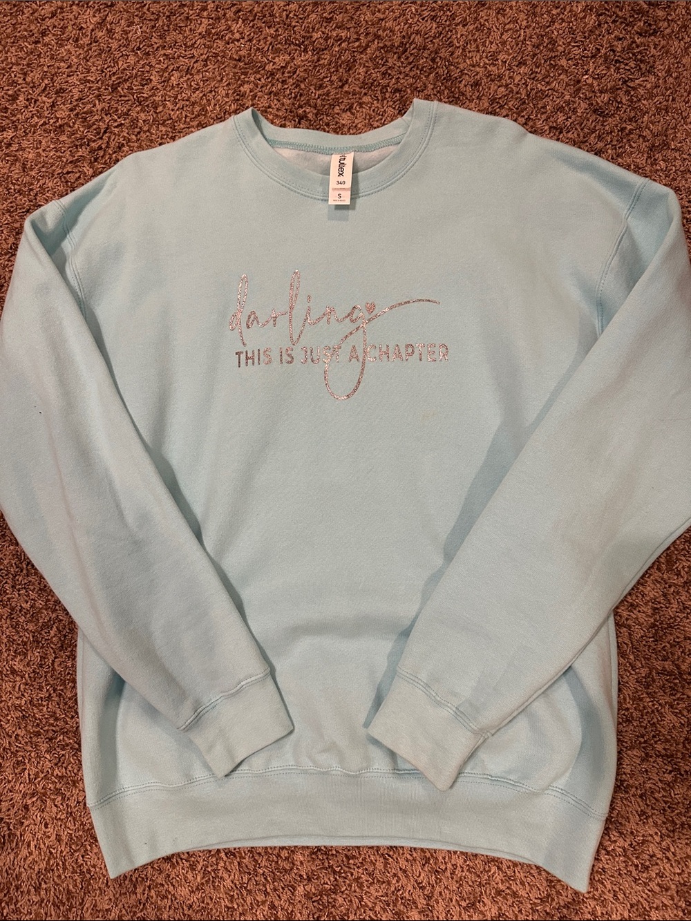 Tultex Mint and Silver Scripture Sweatshirt